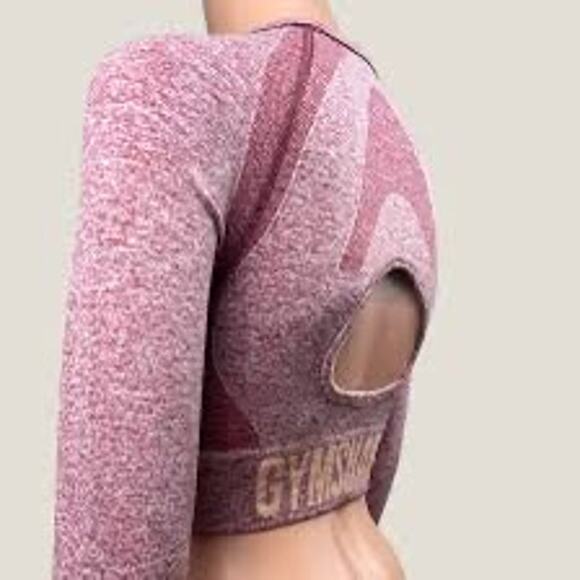 Gymshark Seamless Open Back Crop Top Size Small - Picture 4 of 8